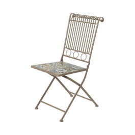 Silla plegable bistro color marrón para exterior