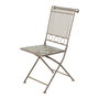 Silla plegable bistro exterior metal mosaico marrón 45 x 38 x 90 cm
