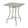 Mesa bistro de mosaico y metal marrón para exterior