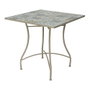 Mesa Bistro de Metal y Mosaico Marrón para Exterior 78 x 78 x 77 cm