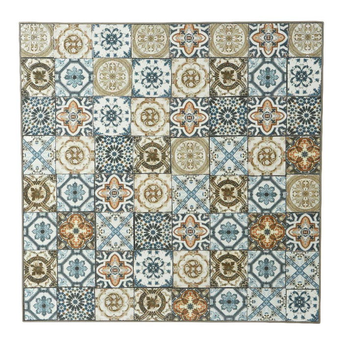 Mesa Bistro de Metal y Mosaico Marrón para Exterior 78 x 78 x 77 cm