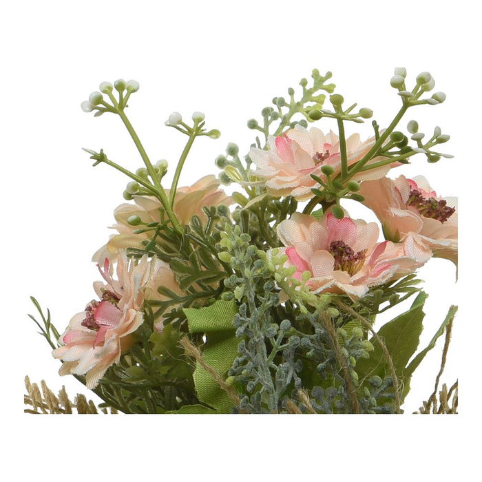 Everlands Maceta Mini de Arpillería con Margaritas/Dalias, Ø7 x 17 cm, Variados