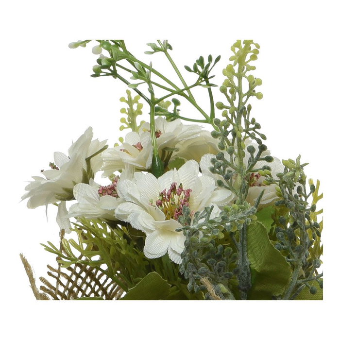 Everlands Maceta Mini de Arpillería con Margaritas/Dalias, Ø7 x 17 cm, Variados