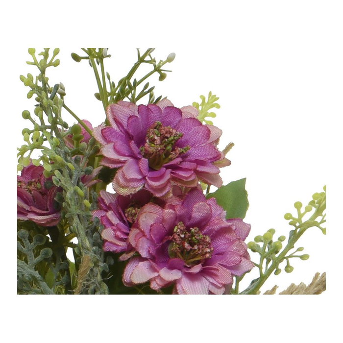 Everlands Maceta Mini de Arpillería con Margaritas/Dalias, Ø7 x 17 cm, Variados
