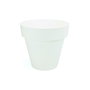 Plastiken Maceta de Inyección Tes, Ø 14 cm, Blanco, Polipropileno, Resistente a los Rayos Solares para Exterior
