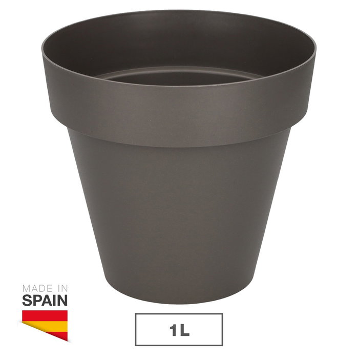 Plastiken Maceta Tes Gris antracita Ø140mm Plastiken Maceta Tes Gris antracita Ø140mm