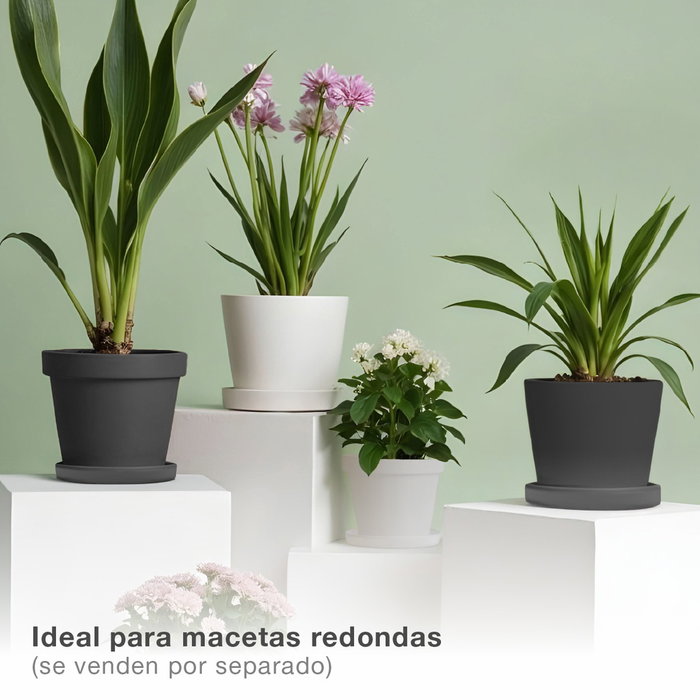 Plastiken Plato de inyección color antracita Ø 28 cm para maceta de 38 cm