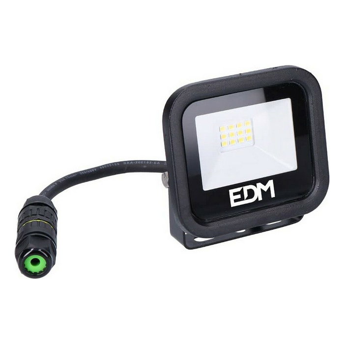 Edm Foco Proyector LED 10W 800lm 4000K Luz Día Black Series Negro Edm Foco Proyector LED 10W 800lm 4000K Luz Día Black Series Negro