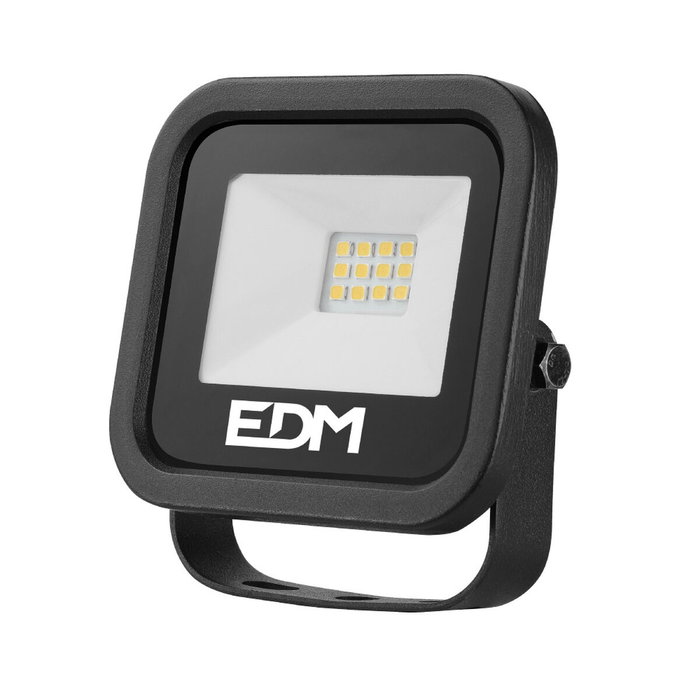 Edm Foco Proyector LED 10W 800lm 4000K Luz Día Black Series Negro Edm Foco Proyector LED 10W 800lm 4000K Luz Día Black Series Negro