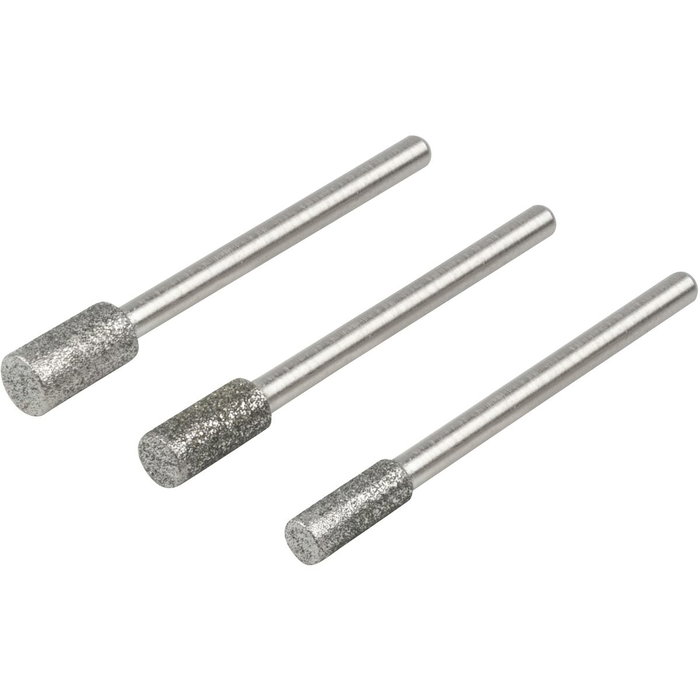 Wolfcraft Set de 3 muelas de diamante cilíndricas