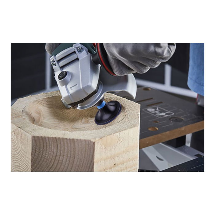 Wolfcraft Juego de lijar para amoladora angular 4 piezas, diámetro 50mm, grano 40/80/120, rosca M14