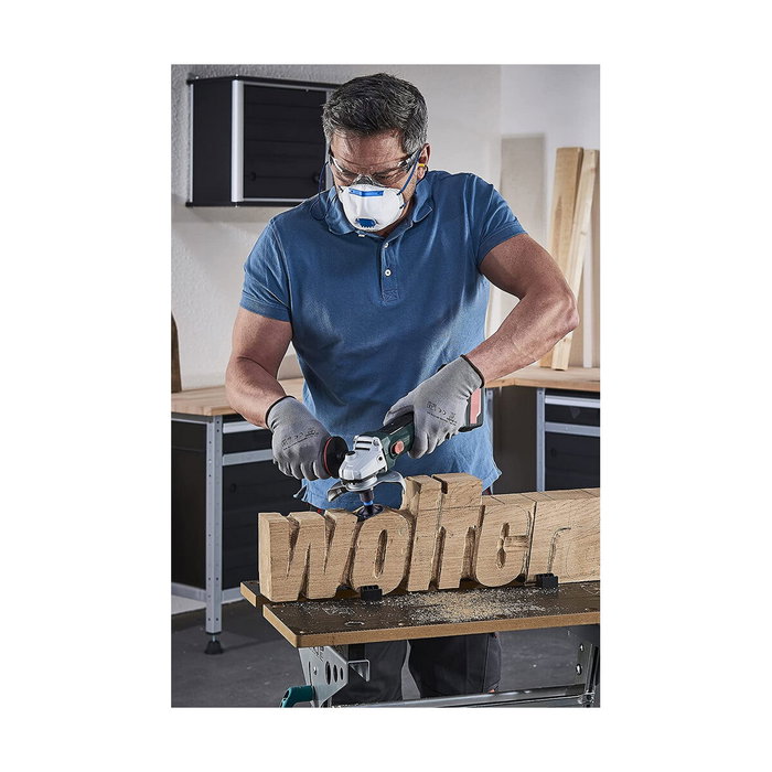 Wolfcraft Juego de lijar para amoladora angular de 4 piezas