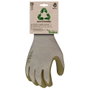 Juba Guante de Trabajo Poliéster/Algodón Reciclado T-11, Palma Látex Rugoso, Agarre Sólido, Durabilidad, Protección Sanitized, Resistente al Calor, Verde Oliva