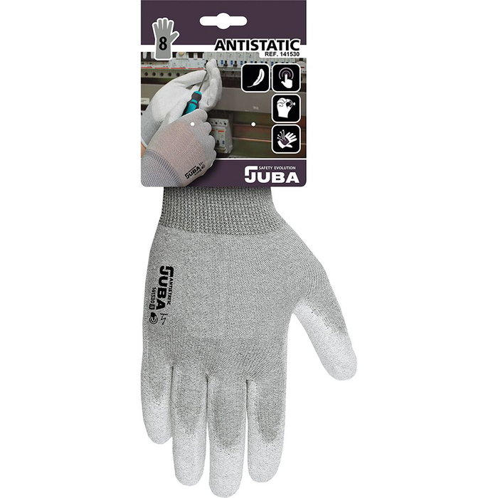 Guantes de Trabajo JUBA Gris Fibra de carbono Antiestático