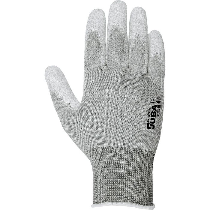 Juba Guante Antiestático T-10 Nailon Fibra Carbono Palma Poliuretano Talla 10 EN16350 Gris Juba Guante Antiestático T-10 Nailon Fibra Carbono Palma Poliuretano Talla 10 EN16350 Gris