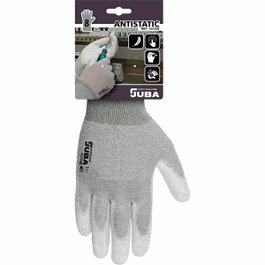 Juba Guante nailon / fibra de carbono con palma poliuretano, antiestático, t-10