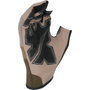 Juba Guantes de Trabajo Táctiles Mecanix T-10, Piel Sintética/Spandex, 3 Dedos Abiertos, Marrón/Negro