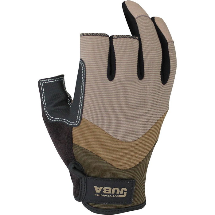 Juba Guantes de Trabajo Táctiles Mecanix T-10, Piel Sintética/Spandex, 3 Dedos Abiertos, Marrón/Negro Juba Guantes de Trabajo Táctiles Mecanix T-10, Piel Sintética/Spandex, 3 Dedos Abiertos, Marrón/Negro