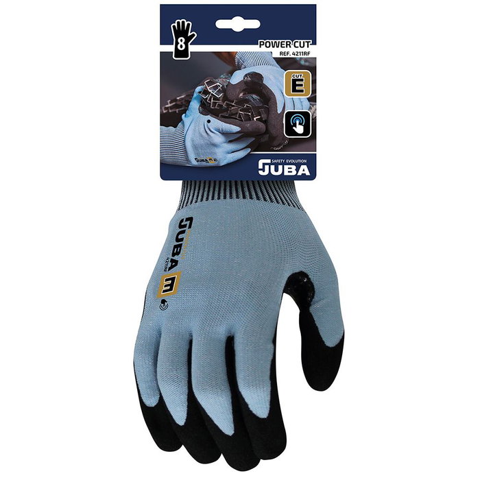 Guantes de Trabajo JUBA K-Rock Azul Negro Azul/Negro Nitrilo Táctil