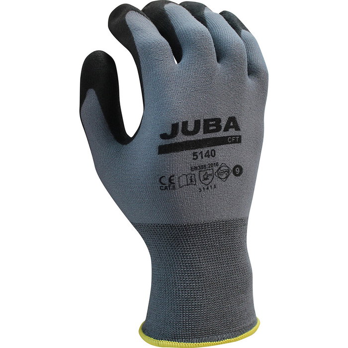 Juba Guante de nailon con palma recubierta de PVC talla 9