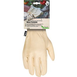 Juba Guante Jardinería Piel Flor Vacuno Reforzado T-10 para Herramienta Manual