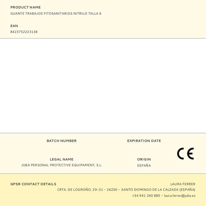 Juba Guante Interface Plus Nitrilo Verde Talla 6