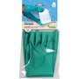 Juba Guantes de Nitrilo Satinado Verde T-09 Flocado Interior, Extra Largo 46 cm, para Químicos Piscina, Limpieza, Tratamiento Fitosanitario