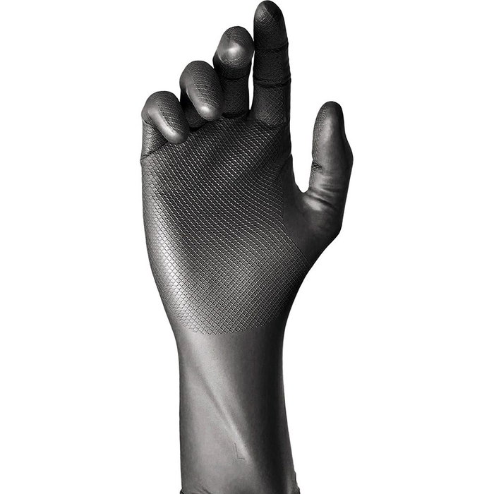 Juba Guante nitrilo negro sin polvo t-11 caja 50 uds desechable ambidiestro Talla 11 Juba Guante nitrilo negro sin polvo t-11 caja 50 uds desechable ambidiestro Talla 11