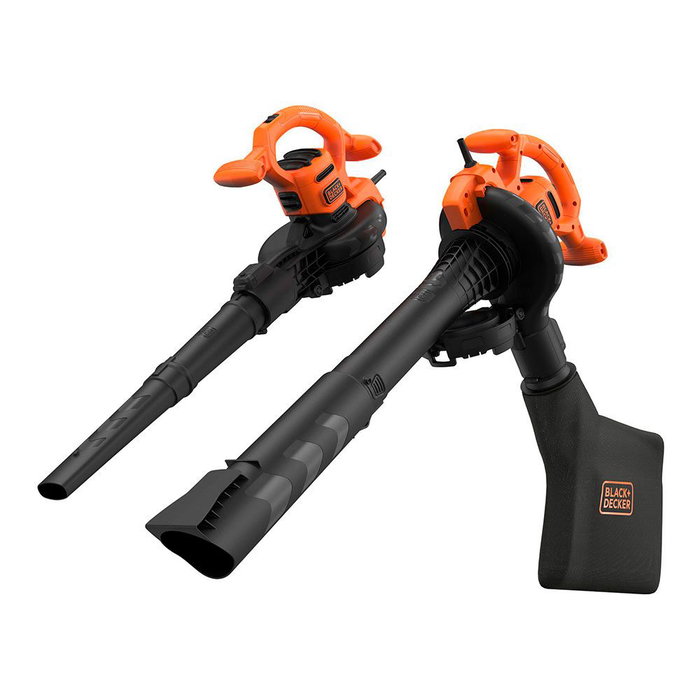 Black+Decker Aspirador Soplador con Cable BEBL260-QS 2600W Capacidad 40L Volumen de aspiración 11,8m3/min
