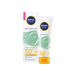 Nivea Protector Solar Facial Tubo Mineral F50 50 ml Protección Uva/Uvb Resistente Al Agua Para Piel Normal/Sensible