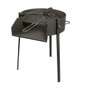 El Zorro Barbacoa Redonda con Soporte para Paella Ø50 x 75 cm - Parrilla Acero Zincado para Carbón, Leña y Gas, Hierro Pintado Anticalórico 800°C