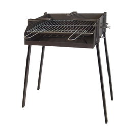 El Zorro Barbacoa cuadrada con soporte para paella 50 x 40 x 75 cm