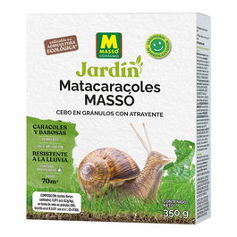 Massó Matacaracoles 350 g, Cebo Granulado Resistente a la Lluvia, Larga Duración, No Afecta Animales Domésticos
