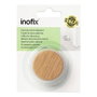 Inofix Tope de puerta con tórica de metal y silicona acabado madera roble atlántico fijación adhesivo blister
