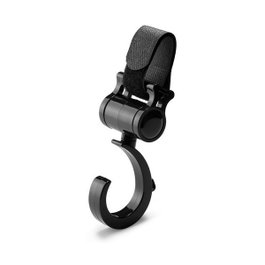 Inofix Gancho giratorio para cochecito de bebé, Negro, 2 uds