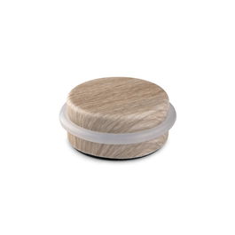 Inofix Tope de puerta adhesivo plastico-metal decorado fresno calcareo ø4,6x1,8cm inofix