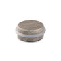 Inofix Tope de puerta con tórica metal y silicona acabado madera olivo mediterráneo Ø4,6 x 1,8 cm