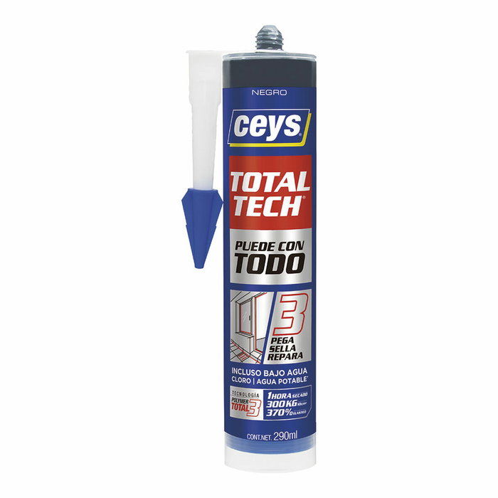 Ceys Adhesivo sellador total tech negro 290 ml Ceys Adhesivo sellador total tech negro 290 ml