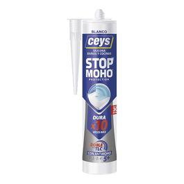 Ceys Silicona Stop Moho Blanco 280 ml Anti Moho Baños Cocinas Secado Rápido