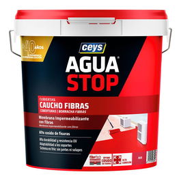 Ceys Aguastop Caucho Fibras Impermeabilizante Rojo 20 kg