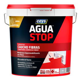 Ceys Aguastop Caucho Impermeabilizante con Fibras Gris 20 kg