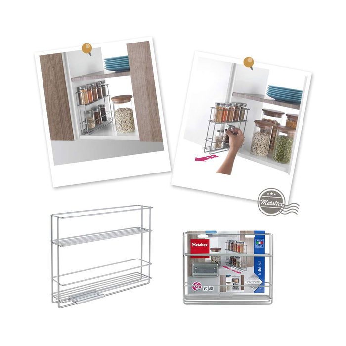 Metaltex Especiero deslizante In & Out de 2 estantes