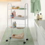 Metaltex Carrito Multiusos con 4 Cestos y 4 Ruedas Blanco, Medidas 41 x 23 x 84 cm