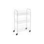 Metaltex Carrito multiuso con 3 cestos, blanco