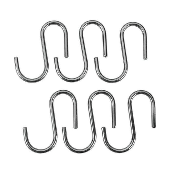 Metaltex Ganchos S Leonardo Cromados 6,5 cm, 6 uds Metaltex Ganchos S Leonardo Cromados 6,5 cm, 6 uds