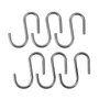 Metaltex Ganchos S Leonardo Cromados 6,5 cm, 6 uds