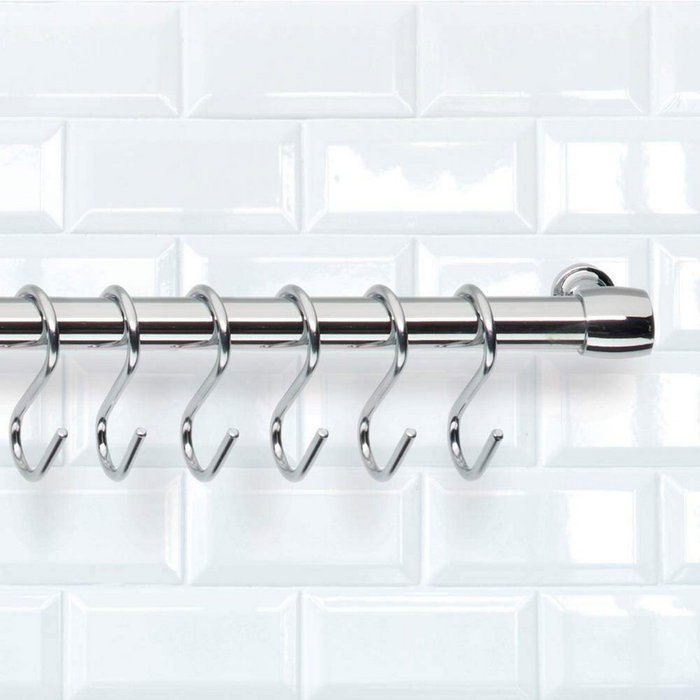 Metaltex Ganchos S Leonardo Cromados 6,5 cm, 6 uds Metaltex Ganchos S Leonardo Cromados 6,5 cm, 6 uds