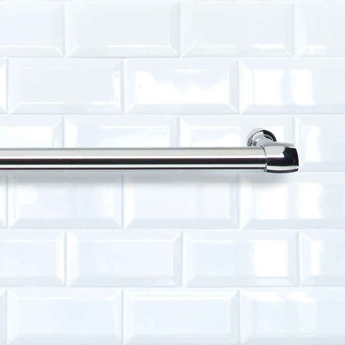 Metaltex Barra Colgar Leonardo Cocina 78 cm Metal Cromado con Fijaciones Incluidas