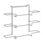 Metaltex Soporte triple de puerta Galileo para film y aluminio, 36x9x30 cm, para armarios, sin taladros