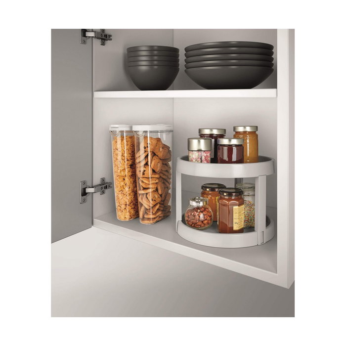 Metaltex Organizador giratorio Giro - 2, Gris, ø28 x 21 cm